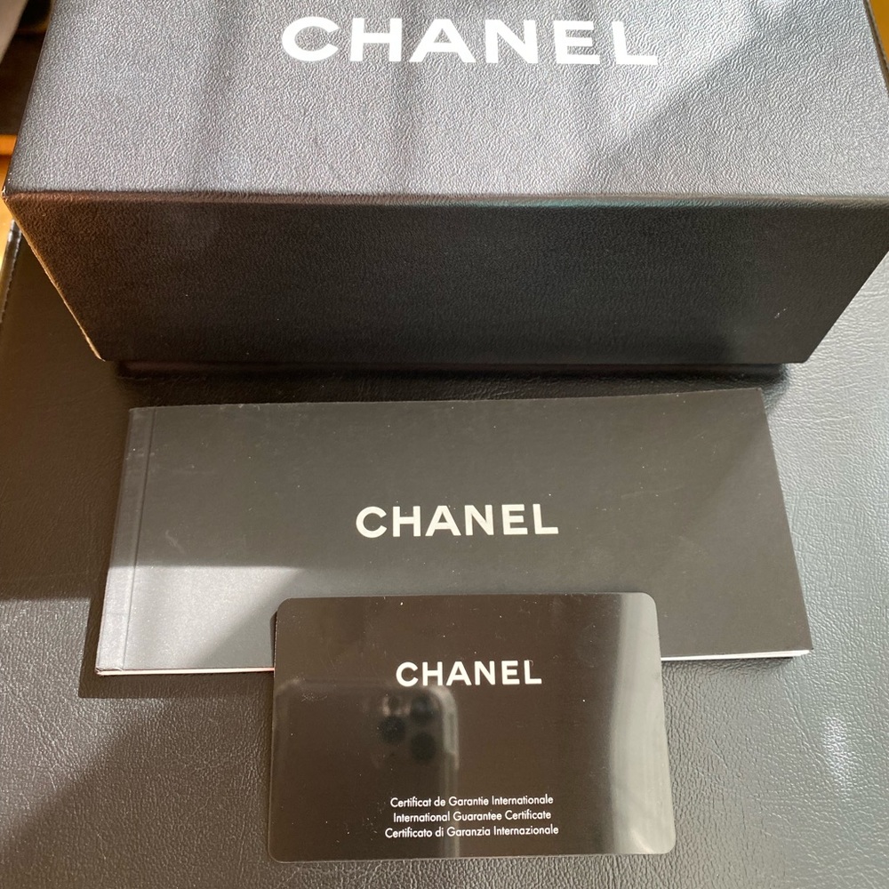 Chanel box for sunglasses with auth cartificate.